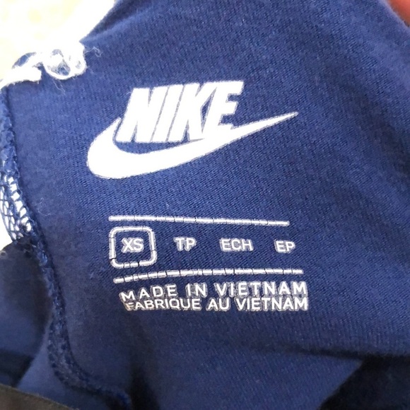 Nike High Waisted Club Leggings Size XS Navy Blue Cotton - Picture 6 of 12